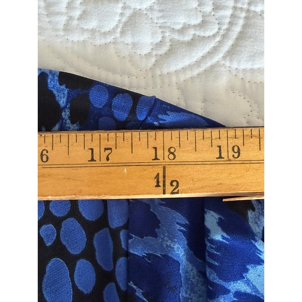 JMS Easy Dressing 3X Blue Leopard Print 3/4 Sleeve Tunic Top J266 Dark Royal - Picture 9 of 10